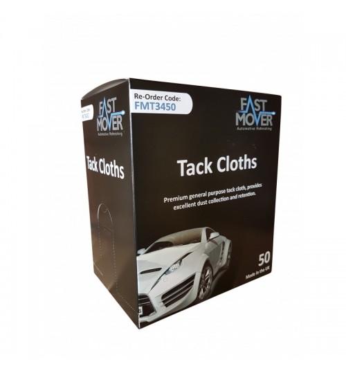 Fast Mover Tools, Tack Cloths in Dispenser Box, 50pcs